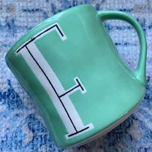 Anthropologie Letter F Mug